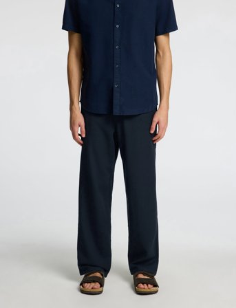 Selected Slh220-Loose Brody Linen Bld Pant Noos - Black - XS