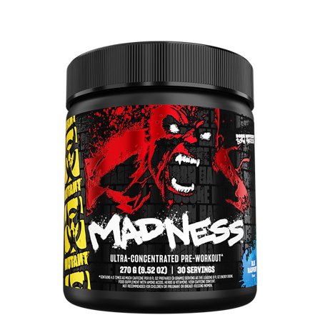 Komplett PWO Mutant Madness PWO 30 portioner, Blue Raspberry - 30 servings - Bodyman.dk