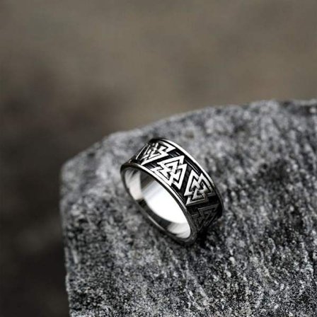Ring - Norse Mythology - Valknut - Stainless steel - High quality