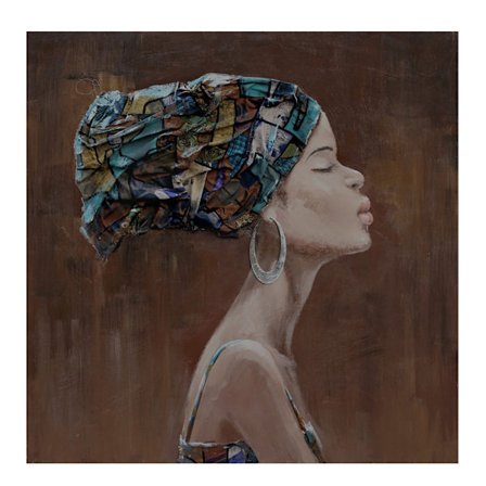 Dekorativt lærredskunst, 90x90 cm, flerfarvet