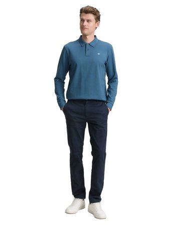Tom Tailor Basic Polo With Contrast - Blue - XXL