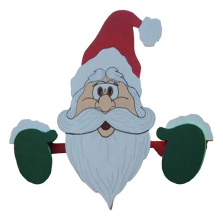 Juledekoration til hegn Julemand/Elg Formet Have Baghave Ornamenter Jul Udendørs Dekorativt Hegnskilt