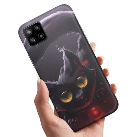 Samsung Galaxy A22 5g - Skal / Mobilskal Svart Katt