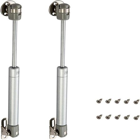 Set med 2 gasfjädrar för kök och möbler, 100 N, för möbler, skåpsgångjärn, dämparm-FD-