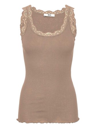 Rosemunde RMWBalta Modal SL U-Neck Top Mocha Meringu M, Tøj & Bolig, Tøj, Toppe