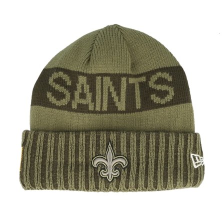 New Era - Verde cuff Beanie - New Orleans Saints NFL Salute To Service Green Knit Cuff @ Hatstore