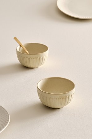 Jotex - Skål 2-pakke ø 11 Cm Lys beige - ALVIA - Kjøp Skåler hos Jotex