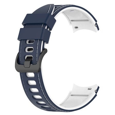 Samsung Galaxy Watch 5 / 4 / 3 klockarmband i silikon - Midnattsblå / Vit