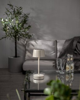 Solcellelampe Solei Beige