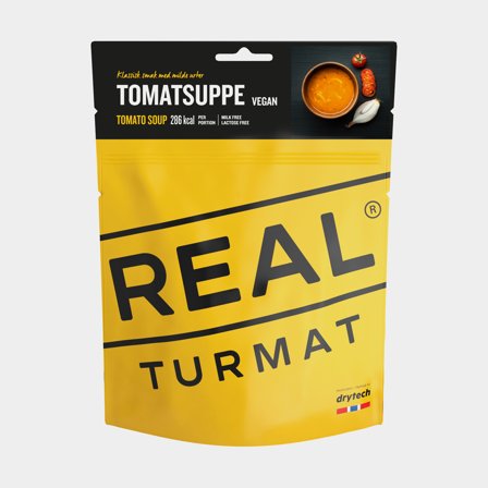 Frystorkad mat / campingmat Real Turmat Tomato Soup / Tomatsoppa, vegansk & vegetarisk, portionsförpackning, 370 g