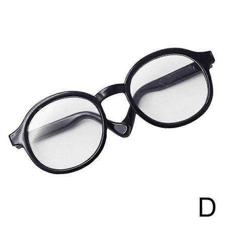 Mini-nuken lasit nukketarvikkeille, pyöreä kehys, kirkkaat linssit, lelu