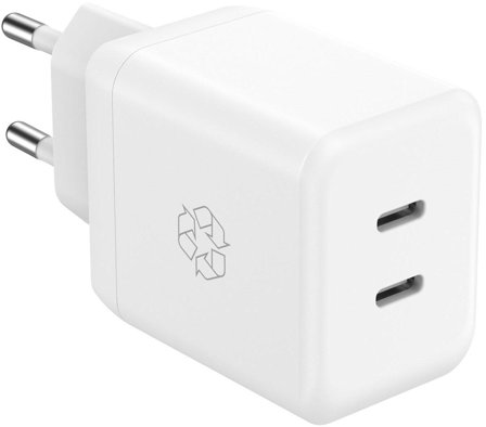 ËSSENTIALS Charger 35W Dual USB-C GaN White