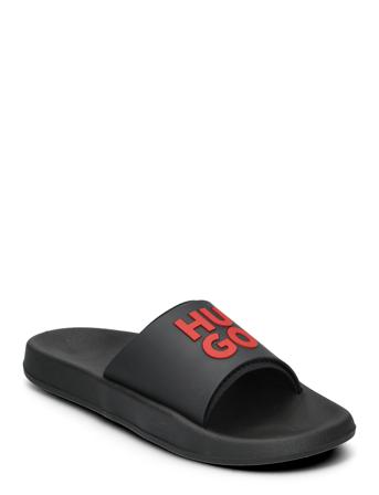 Nil_Slid_Mdtpu_N Designers Summer Shoes Sandals Pool Sliders Black HUGO