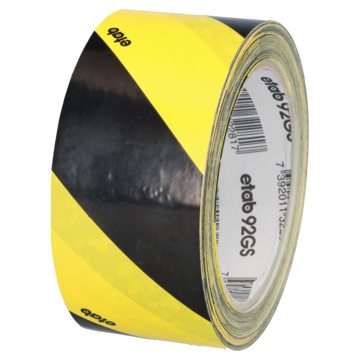 VARSELTAPE GUL/SORT 50MMX33M
