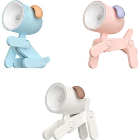 Mini LED-bordlampe, dekorativ nattbordslampe for innendørs bruk, nattlys for kjæledyr, juledekorasjon, bursdagsgave til barn og studenter blue,pink,