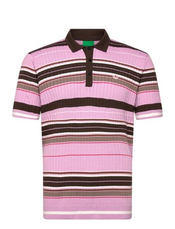 adidas Golf Originals Mr Stripe Polo - Pink - M