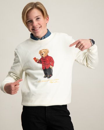 Polo Ralph Lauren Lunar New Year Polo Bear Sweatshirt Beige Pulls Garçon - Kids Brand Store