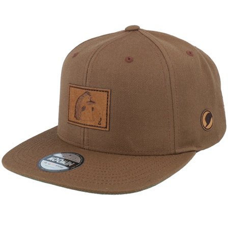Moomin - Hnědý snapback Kšiltovka - "The Groke Engraved Patch Tan Brown Snapback " @ Hatstore