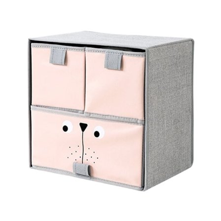 3 Galler Retractable Tyg Låda Kläder Artefakt Kläder Låda med Lock Non-Woven Fällbara Kläder Underkläder Låda Box ()