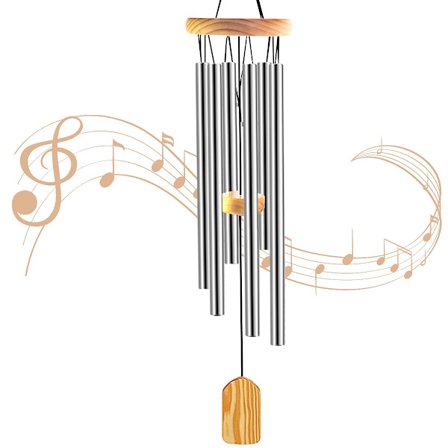 Tuulikellot ulkona, puutarhan tuulikellot terassille, takapihalle, kodin sisustukseen, 6 alumiiniseosputkea