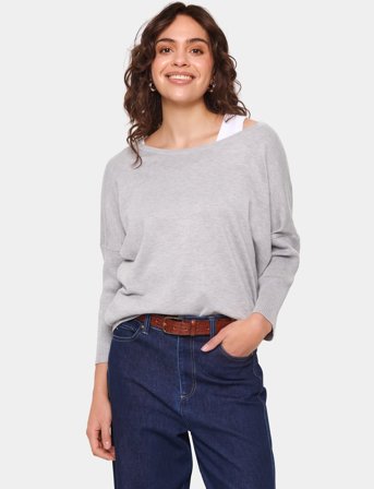 Saint Tropez A2561, Milasz R-Neck Pullover - Grey - XXL