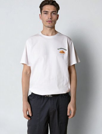 Clean Cut Copenhagen Croissant T-Shirt - White - XXL