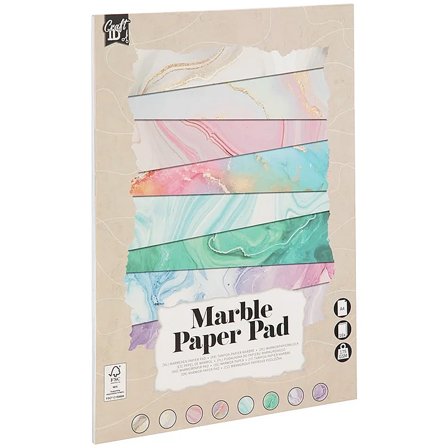 Craft Sensations Marmorert papir A4 175g 16 ark