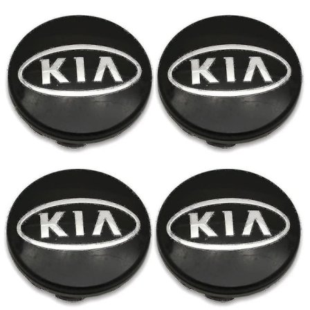 Svart Kia Bil Hjulnav Kapslar 60mm 4-pack För P