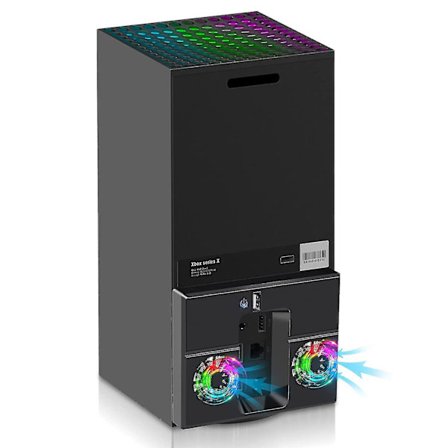 Kylfläkt kompatibel med Xbox Series X extern USB vertikal kylare stativ med USB-hubbport
