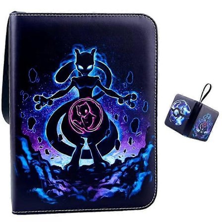 Samlekortalbum til kort, 50 sider med plads til 400 kort, bærbar kortmappe med lynlås, gave til børn og teenagere