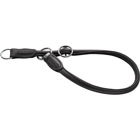 Hunter - Dog Collar Training Round & Soft Half Choke Black M-L - Hund - Halsbånd - ZOO.no