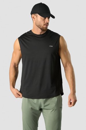 ICANIWILL - Stride Sleeveless T-shirt Black - Heren - sportkleding van ICIW