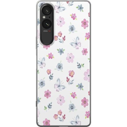 Mobilskal till Sony Xperia 10 VI med Blommor och fjärillar
