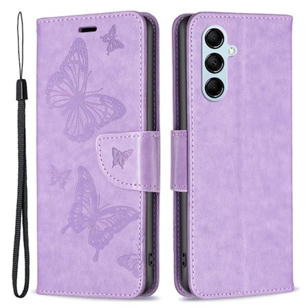Butterfly Samsung Galaxy M14 Läppäkotelo - Violetti
