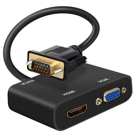 VGA till HDMI och VGA kvinnlig adapter videoadapter
