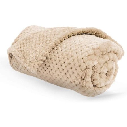 Hund- och kattfilt, dubbelsidig plyschmatta, tvättbar, mjuk och varm, bekväm täckning, husdjurssoffa, säng, L-80 x 100 cm