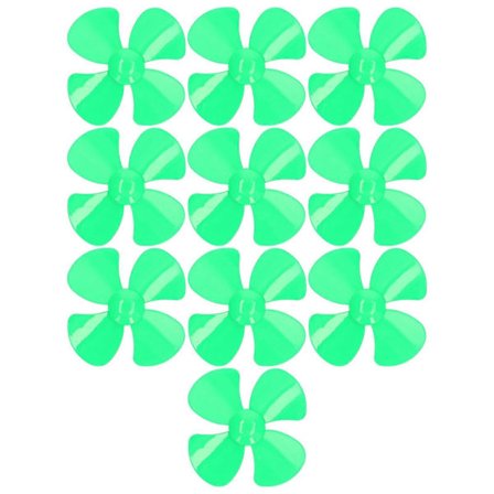 10 stk. Propell 4 Blader Sterk Vind Slitesterke Materialer Lett Vekt 40mm DIY Leketøybil Propell Grønn