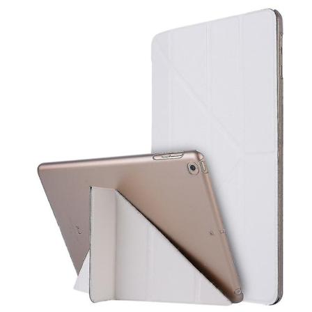 Origami Silke-stil PU-etui med hvit stativ for Apple iPad 10.2 (2019)