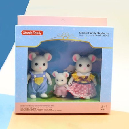 Skovdyr Familie Dukke Tegnefilm Kanin Bjørn MUS MUS