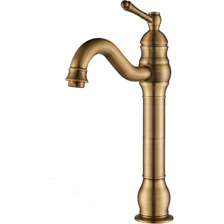 Poleret, forkromet messing vaskarmatur med drejelig tud til varmt og koldt vand