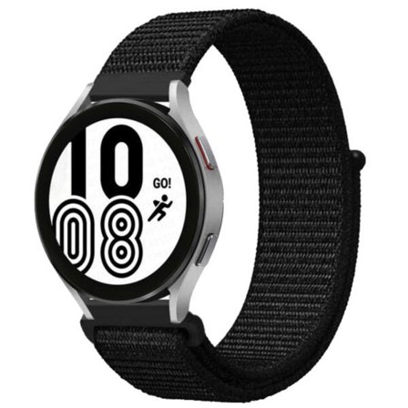 Galaxy Watch 4/5 Rannekoru 20 mm: n nylon tarranauha musta hiekka