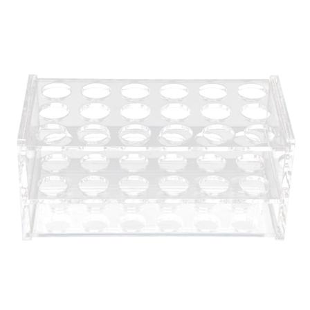 Akryl-reagensrørstativ til 17 mm rør 18 huller Transparent centrifugerørstativ til 10 ml 15 ml rør