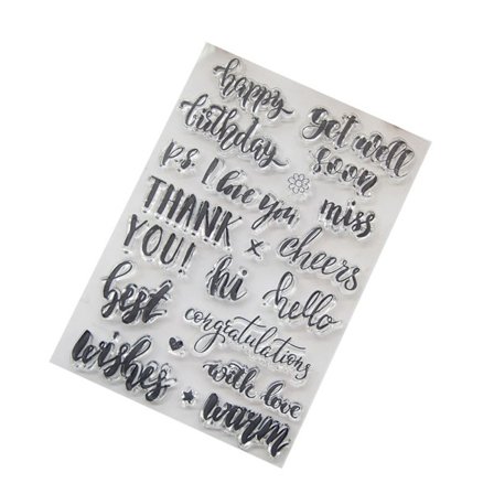 De bedste ønsker DIY silikone klar stempel klamre segl scrapbog prægning album dekor