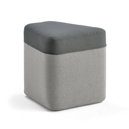 Puff POINT, lys grå/mørk grå