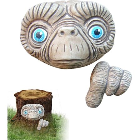 Utomjordisk trädgårdsdekoration - Realistisk trädgårdsdekoration med ansikte -