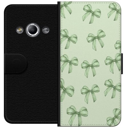 Kompatibelt Lommeboketui til Samsung Galaxy Xcover 3 Grønn båndmønster søtt pastellbue-design estetisk søt gave sømløs tapet mykt minimalt bakg