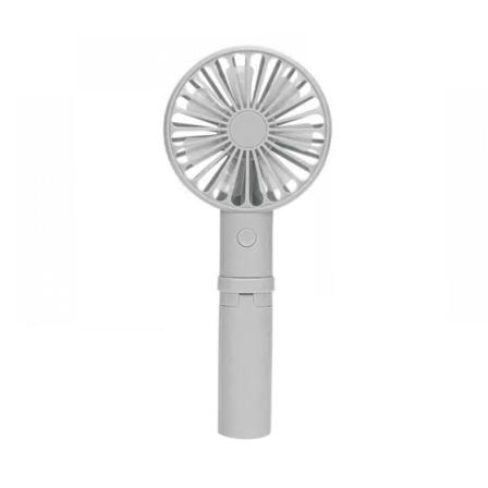 Taitettava kolmiokiinnike tuuletin USB ladattava kädessä pidettävä jäähdytystuuletin 3-vaihteinen säätö Silent 7 Light Grey
