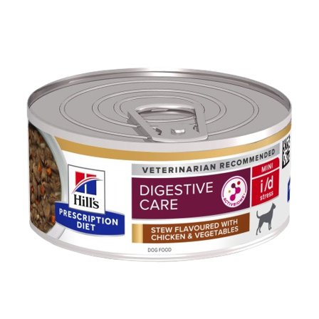 Hill's Prescription Diet Dog - i/d Digestive Care Stress Mini Stew Chicken & Vegetables - Wet Dog Food 156 g - Hund - Hundefôr & hundemat - 