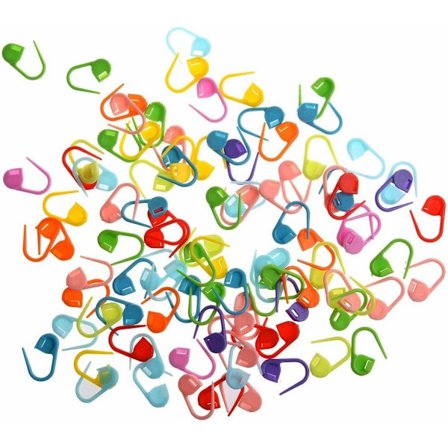 100 st Interlocking Pin Markers för stickning virkning sömnad stygn - Blandade färger