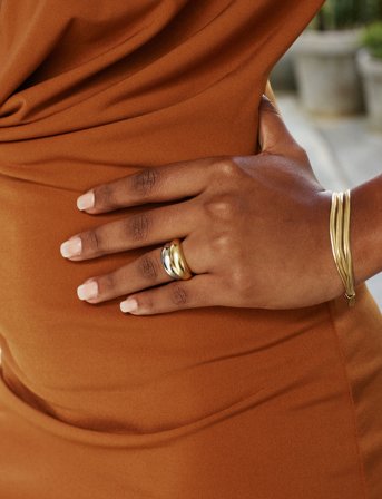 Edblad Furo Duo Ring Mixed - Gold - M/17.5MM